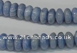 CAG4373 15.5 inches 6*12mm rondelle dyed blue lace agate beads