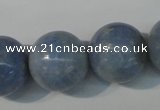 CAG4376 15.5 inches 18mm round dyed blue lace agate beads