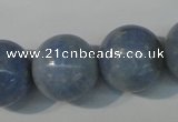 CAG4376 15.5 inches 18mm round dyed blue lace agate beads