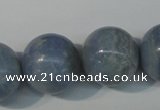 CAG4377 15.5 inches 20mm round dyed blue lace agate beads