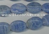 CAG4385 15.5 inches 13*18mm oval dyed blue lace agate beads