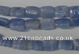 CAG4387 15.5 inches 8*10mm rectangle dyed blue lace agate beads