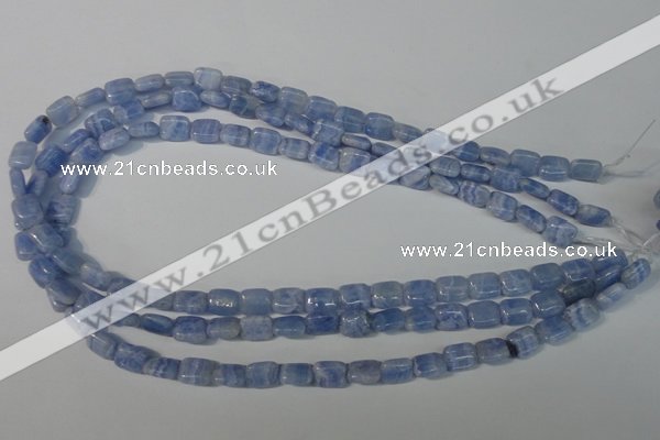 CAG4387 15.5 inches 8*10mm rectangle dyed blue lace agate beads