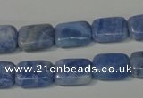 CAG4388 15.5 inches 10*14mm rectangle dyed blue lace agate beads