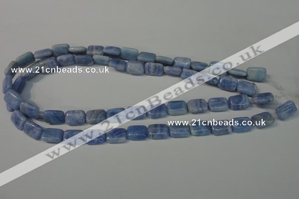 CAG4388 15.5 inches 10*14mm rectangle dyed blue lace agate beads