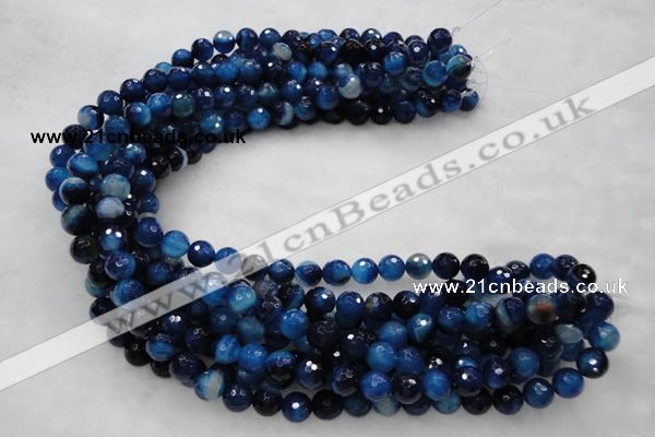 CAG439 15.5 inches 10mm faceted round agate beads wholesale