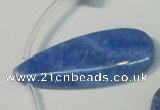 CAG4400 Top-drilled 16*28mm – 16*38mm flat teardrop blue lace agate beads