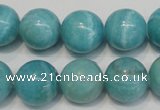 CAG4405 15.5 inches 14mm round dyed blue lace agate beads