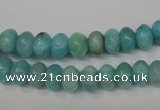 CAG4410 15.5 inches 5*8mm rondelle dyed blue lace agate beads