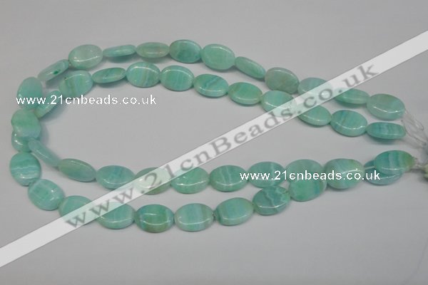 CAG4414 15.5 inches 13*18mm oval dyed blue lace agate beads
