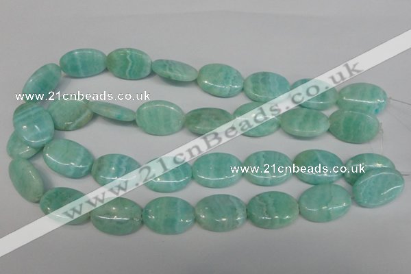 CAG4415 15.5 inches 18*25mm oval dyed blue lace agate beads