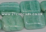 CAG4417 15.5 inches 18*25mm rectangle dyed blue lace agate beads