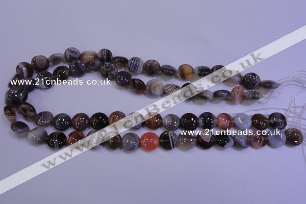 CAG4442 15.5 inches 12mm flat round botswana agate beads wholesale