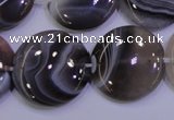 CAG4448 15.5 inches 25mm flat round botswana agate beads wholesale