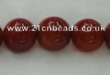 CAG446 15.5 inches 16mm round red agate gemstone beads wholesale