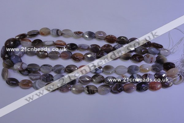 CAG4462 15.5 inches 10*14mm faceted oval botswana agate beads