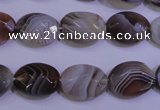 CAG4463 15.5 inches 12*16mm faceted oval botswana agate beads