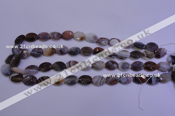 CAG4463 15.5 inches 12*16mm faceted oval botswana agate beads