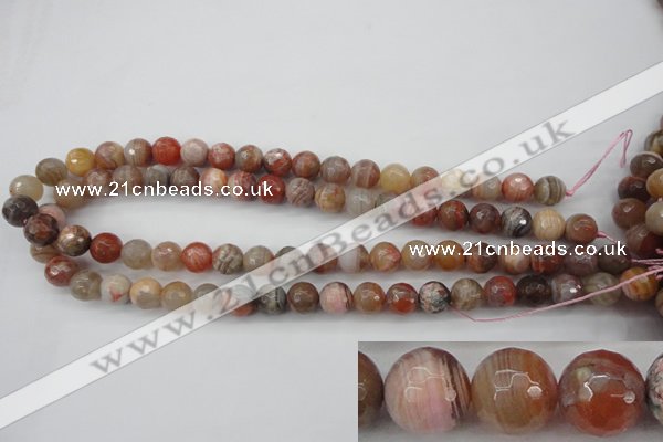 CAG4473 15.5 inches 10mm faceted round pink botswana agate beads