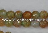 CAG4481 15.5 inches 6mm faceted round fire crackle agate beads