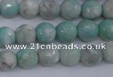 CAG4484 15.5 inches 6mm faceted round agate beads wholesale