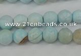 CAG4485 15.5 inches 6mm faceted round agate beads wholesale