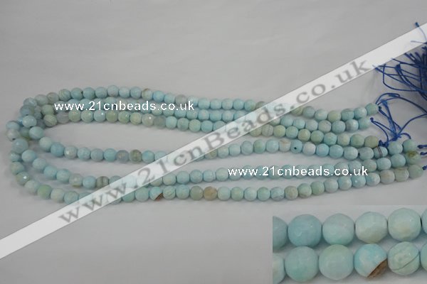 CAG4485 15.5 inches 6mm faceted round agate beads wholesale