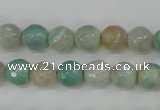 CAG4486 15.5 inches 6mm faceted round agate beads wholesale