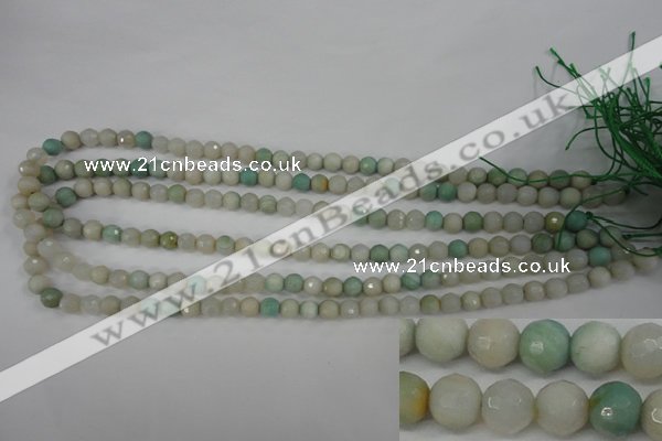 CAG4487 15.5 inches 6mm faceted round agate beads wholesale