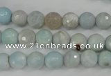 CAG4493 15.5 inches 8mm faceted round fire crackle agate beads