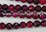 CAG4503 15.5 inches 8mm faceted round fire crackle agate beads