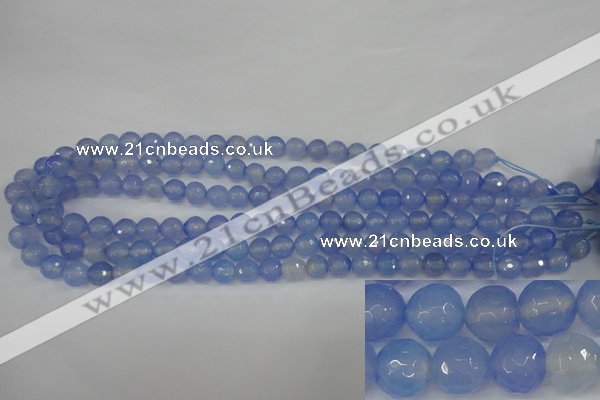 CAG4505 15.5 inches 8mm faceted round agate beads wholesale