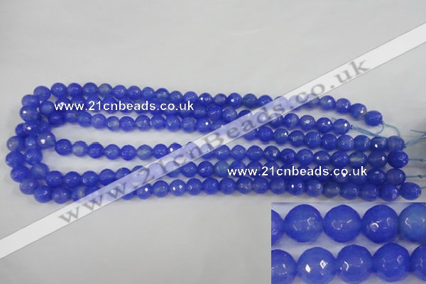 CAG4506 15.5 inches 8mm faceted round agate beads wholesale