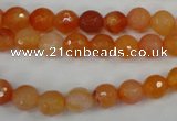 CAG4509 15.5 inches 8mm faceted round agate beads wholesale