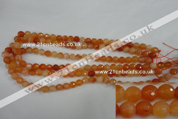 CAG4509 15.5 inches 8mm faceted round agate beads wholesale