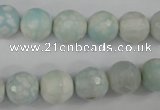 CAG4515 15.5 inches 10mm faceted round fire crackle agate beads