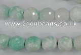 CAG4516 15.5 inches 10mm faceted round fire crackle agate beads