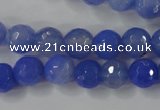 CAG4532 15.5 inches 10mm faceted round agate beads wholesale