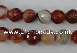 CAG4534 15.5 inches 10mm faceted round agate beads wholesale