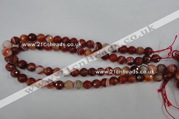 CAG4534 15.5 inches 10mm faceted round agate beads wholesale