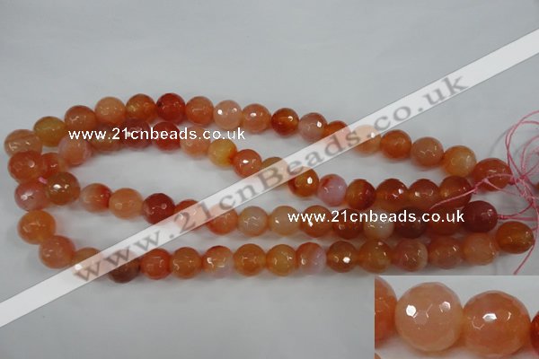 CAG4551 15.5 inches 12mm faceted round agate beads wholesale