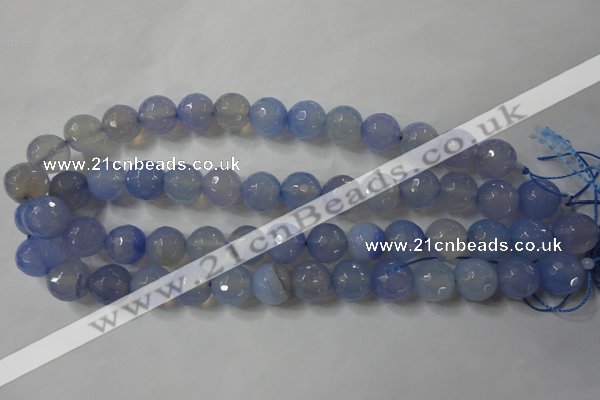 CAG4565 15.5 inches 14mm faceted round agate beads wholesale