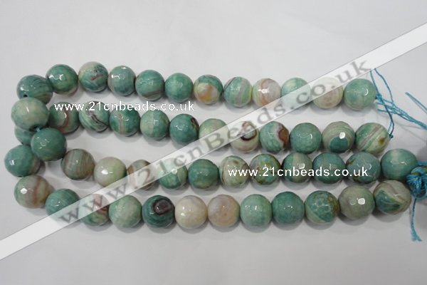 CAG4580 15.5 inches 16mm faceted round fire crackle agate beads