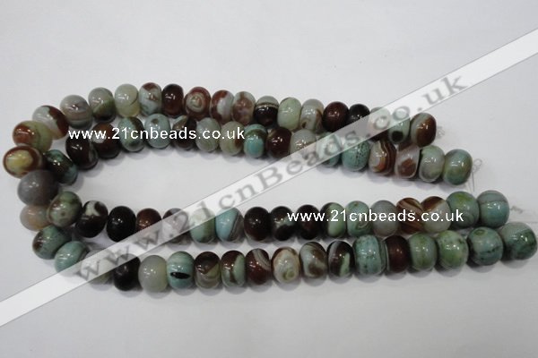 CAG4592 15.5 inches 10*14mm rondelle agate beads wholesale