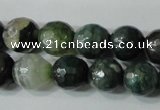 CAG4614 15.5 inches 6mm faceted round fire crackle agate beads