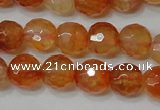 CAG4615 15.5 inches 6mm faceted round fire crackle agate beads