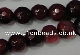 CAG4618 15.5 inches 6mm faceted round fire crackle agate beads