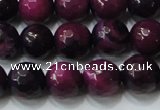 CAG4620 15.5 inches 6mm faceted round fire crackle agate beads