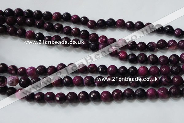 CAG4620 15.5 inches 6mm faceted round fire crackle agate beads