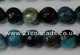 CAG4623 15.5 inches 6mm faceted round fire crackle agate beads